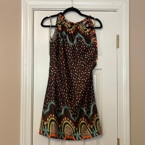 Joy joy brown patterned dress S size small